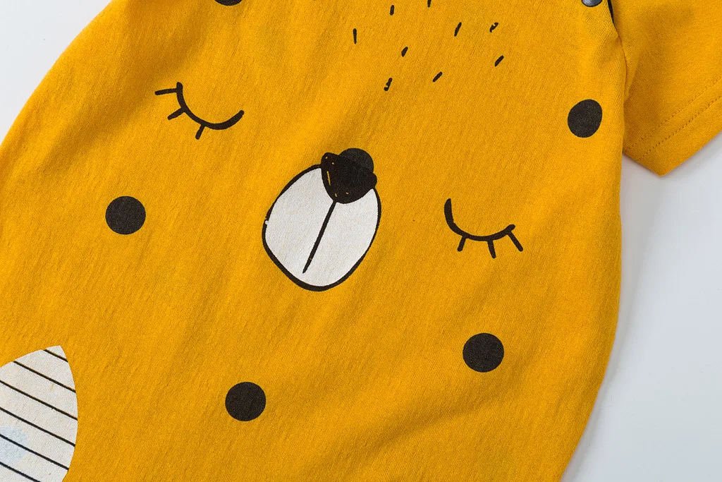 Комбинезон для новорожденных мальчиков и девочек комбинезон с коротким рукавом