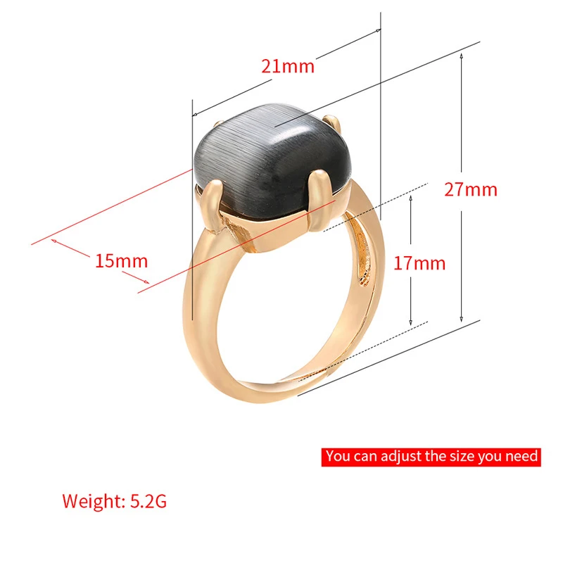 2022 New Hot Selling Gem Ring Bead Buckle Brass Golden Ring Setting Zircon Pendant Adjustable Opening DIY Jewelry Accessories