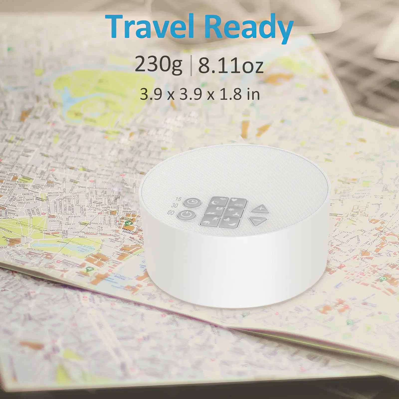 

USB Rechargeable Timed Shutdown White Noise Machine Sleep Sound Machine For Sleeping Relaxation For Baby Adult Office Travel