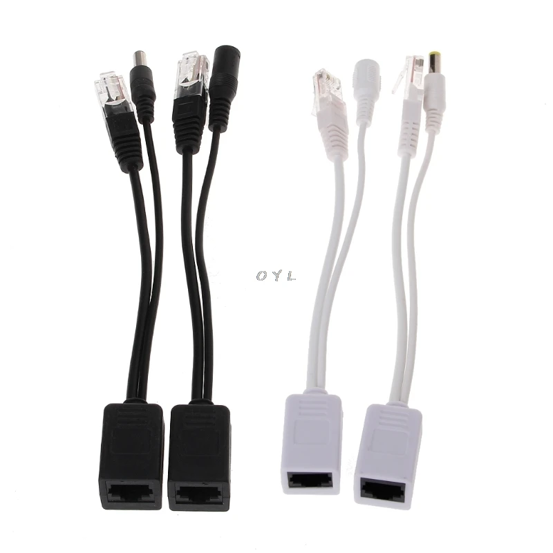RJ45 Инжектор POE сплиттер адаптер Кабельный комплект пассивная мощность по Ethernet 12-48