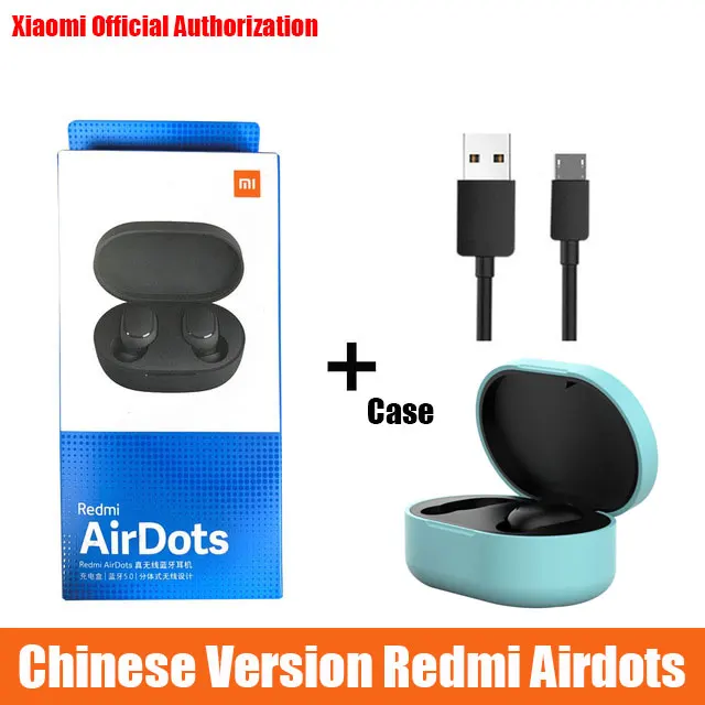 Xiaomi Redmi Airdots наушники-вкладыши TWS Bluetooth 5,0 наушники стерео Беспроводной активный Шум отмена с микрофоном громкой связи - Цвет: As the picture