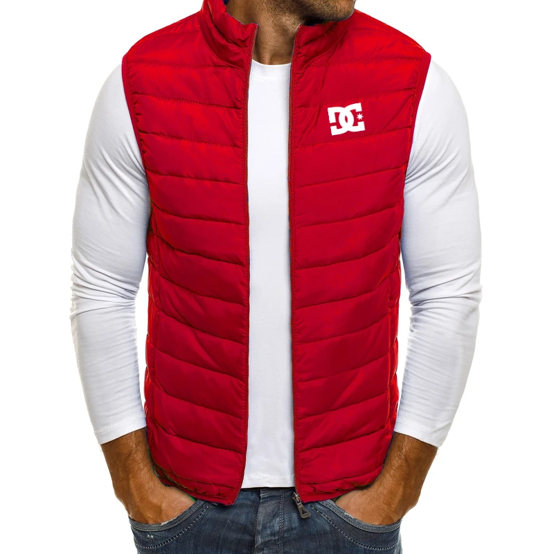 

Men's Jacket Sleeveless Vest Autumn Winter Fashion Casual Slim Waistcoat Brand Clothing Digital Print Men's Waistcoat