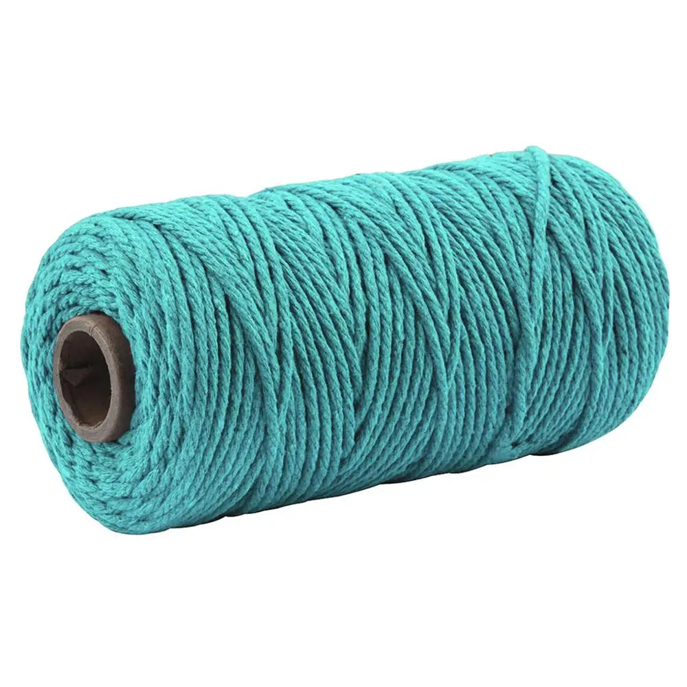 100 м натуральное вязание мягкая хлопковая пряжа веревка для рукоделия макраме