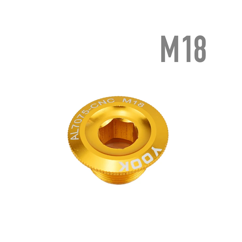 M18 gold 1 шт. зубная пластина крышка шатуна кривошипная крышка M20 M18 M19 M15 MTB шатун для велосипеда алюминиевый BMX дорожный велосипедный фитинг 4 цвета - Цвет: M18 gold