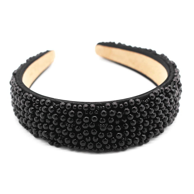 New Baroque hair hoop wide edge ladies pearl rice beads wild prom catwalk travel gift accessories 783 | Украшения и аксессуары
