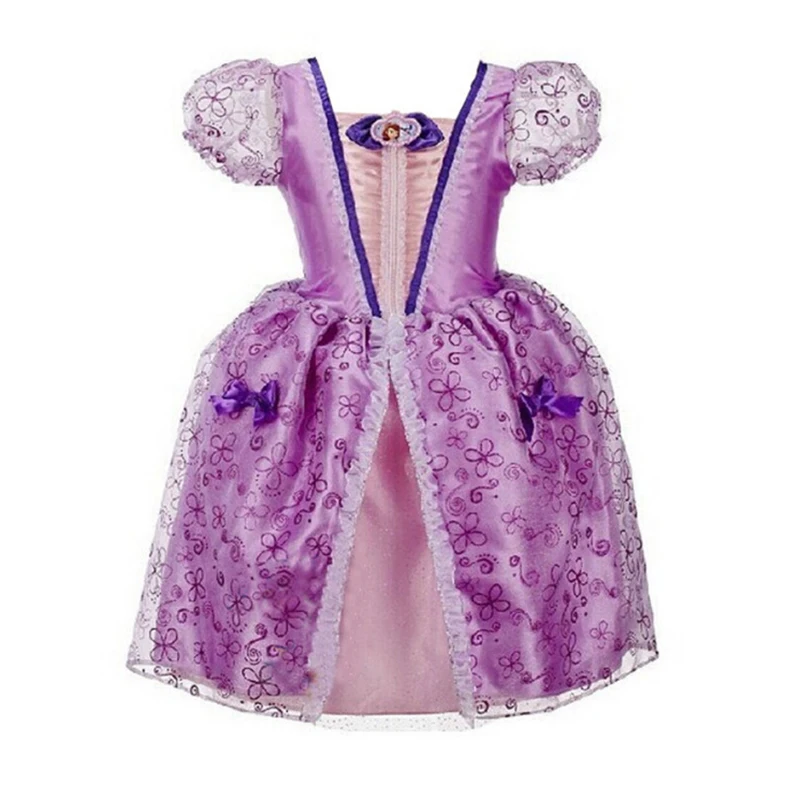 2020 Girls Snow White Dress Up Children Cinderella Sleeping Beauty Rapunzel Sofia Princess Costume Girl Party Cosplay Dresses DD | Детская