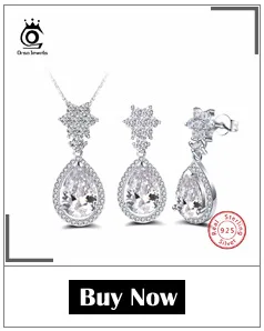 ORSA JEWELS женское ожерелье и серьги из натурального 925 пробы серебра с AAA CZ полым дизайном в богемном стиле, Женские Ювелирные изделия SS08