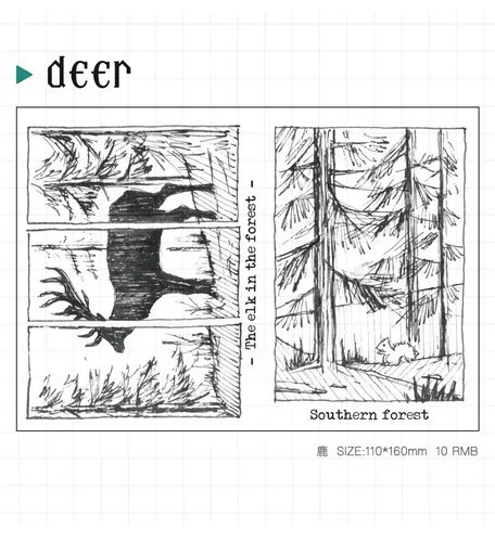 Moodtape винтажный прозрачный Штамп для DIY скрапбукинга/фотоальбома декоративный прозрачный штамп рождественское письмо резиновый штамп печать - Цвет: deer