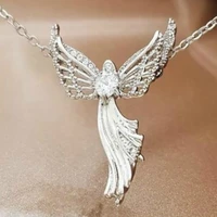 hot sale christian virgin mary for women pendant necklace inlaid man made color zircon fashion female jewellery wholesale goods
