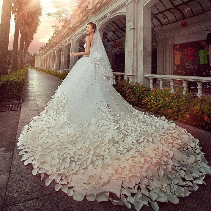 винтажное кружевное свадебное платье es 2021, свадебное платье с 3D цветами...