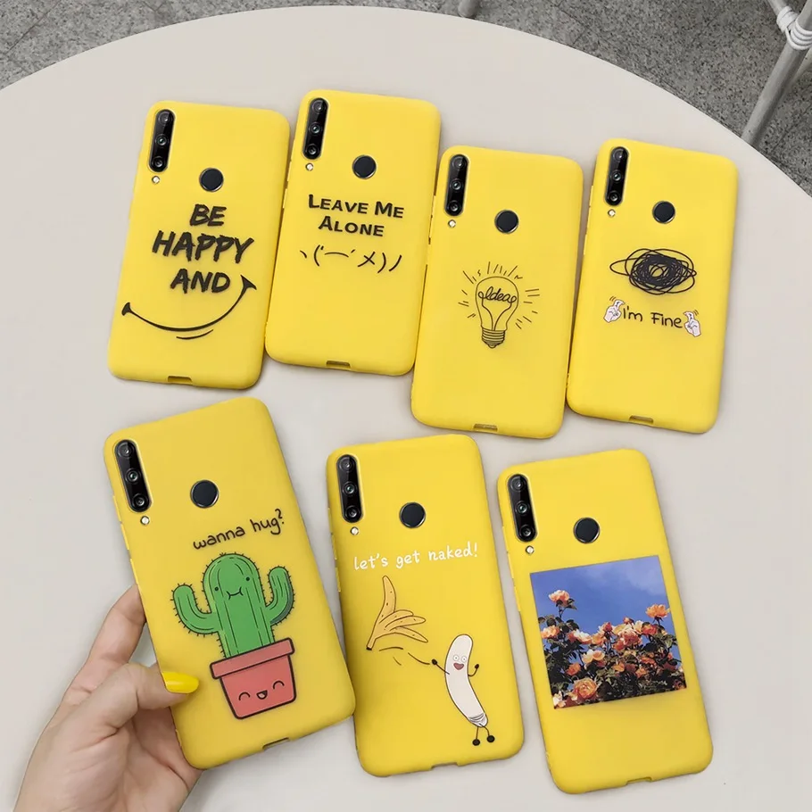 Чехол карамельного цвета для Honor 9C 2020 мягкий силиконовый чехол-бампер 3D Huawei