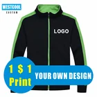 8 цветов, свитер на молнии, куртка с вышитым логотипом, верхняя одежда для мужчин и женщин, собственный принт, WESTCOOL 2020