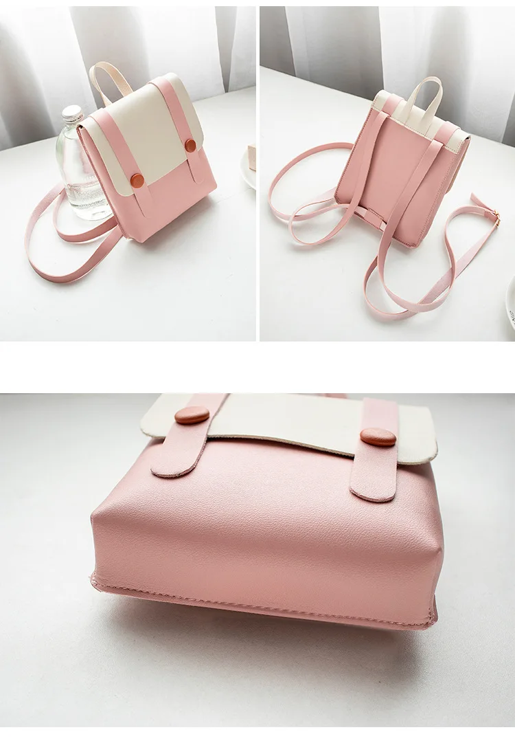 

Fashion Women's Purses And Handbags PU Cover Lady Small Square Messenger Bags Simple Design Girls Mini Shoulder Bag
