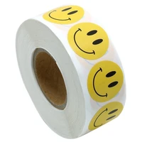 smiling face stick on label paper self adhesive sticker seal label candy box decor baking diy flower packing scrapbooking