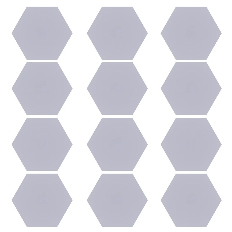 

12Pcs Hexagon Acoustic Absorption Panel Board Polyester Soundproofing Wall Tiles 35EC