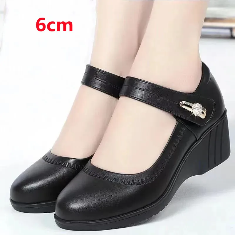 

Cresfimix/женские модные милые черные офисные туфли на танкетке с пряжкой и ремешком; Милые удобные женские туфли из искусственной кожи; Zapatos Mujer;...