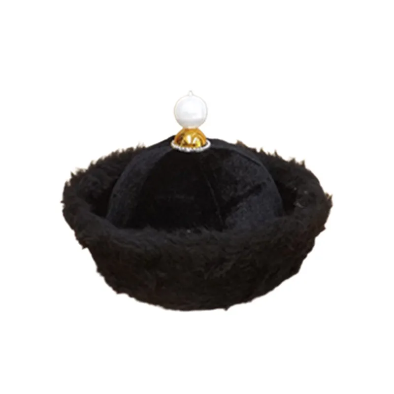 

Black Doro Beile Prince Hats For Men Qing Dynasty Emperor Hat Ancient Chinese Palace Cap Party Cosplay Joker Accessories
