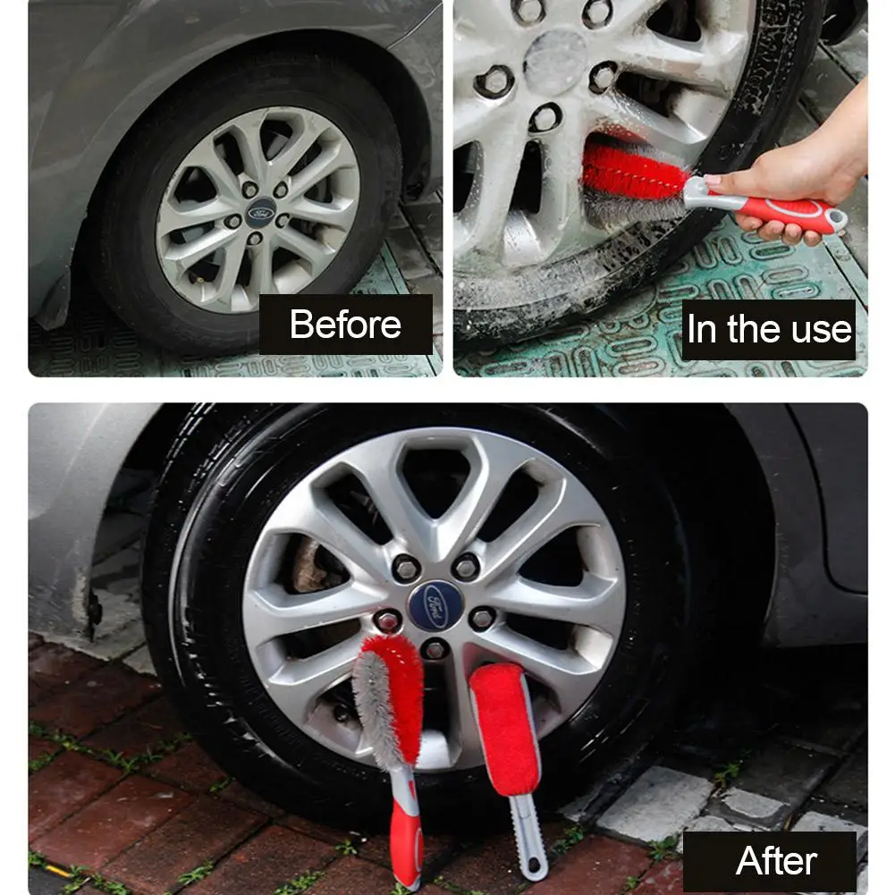 

Car Wheel Hub Brush With TPR Abrasion Resistance Tire Cleaning Brush With Nonslip Handle Car Wheel Hub Detailing Brush Universal