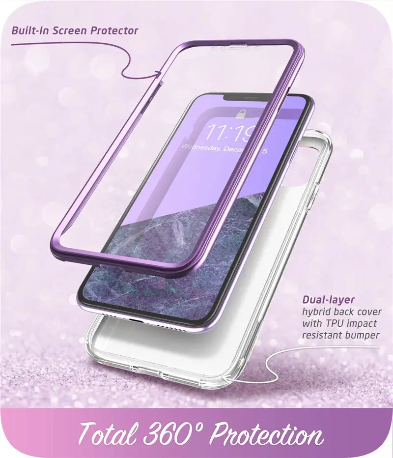 I-Blason для iPhone 11 чехол 6,1 дюйма( выпуск) Cosmo полный блеск для тела мраморный бампер крышка со встроенным протектором экрана