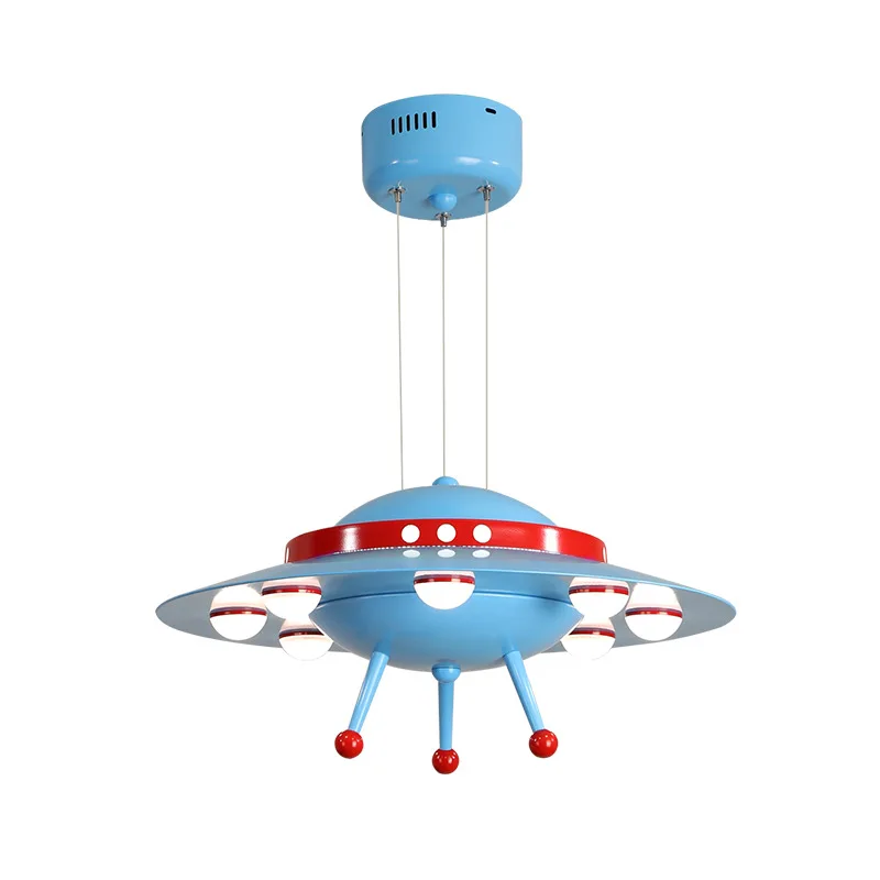 

Children Room Boys Satellite Flying Saucer Bedroom Lights Simple Personality Creative Cartoon Lovely Led Decorative Chandelier
