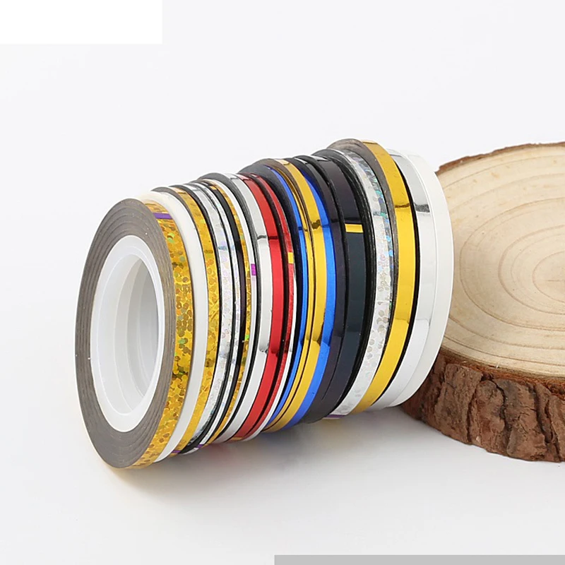 1 мм/2 мм/3 мм наклейки для линий ногтей рулон s зачистки наконечники из фольги