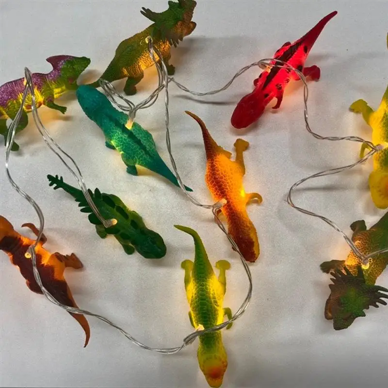 

10 LED Dino Fairy Lights Dinosaur String Light Decorative Lamp Party Fun Night Light Decoration Car Ornaments