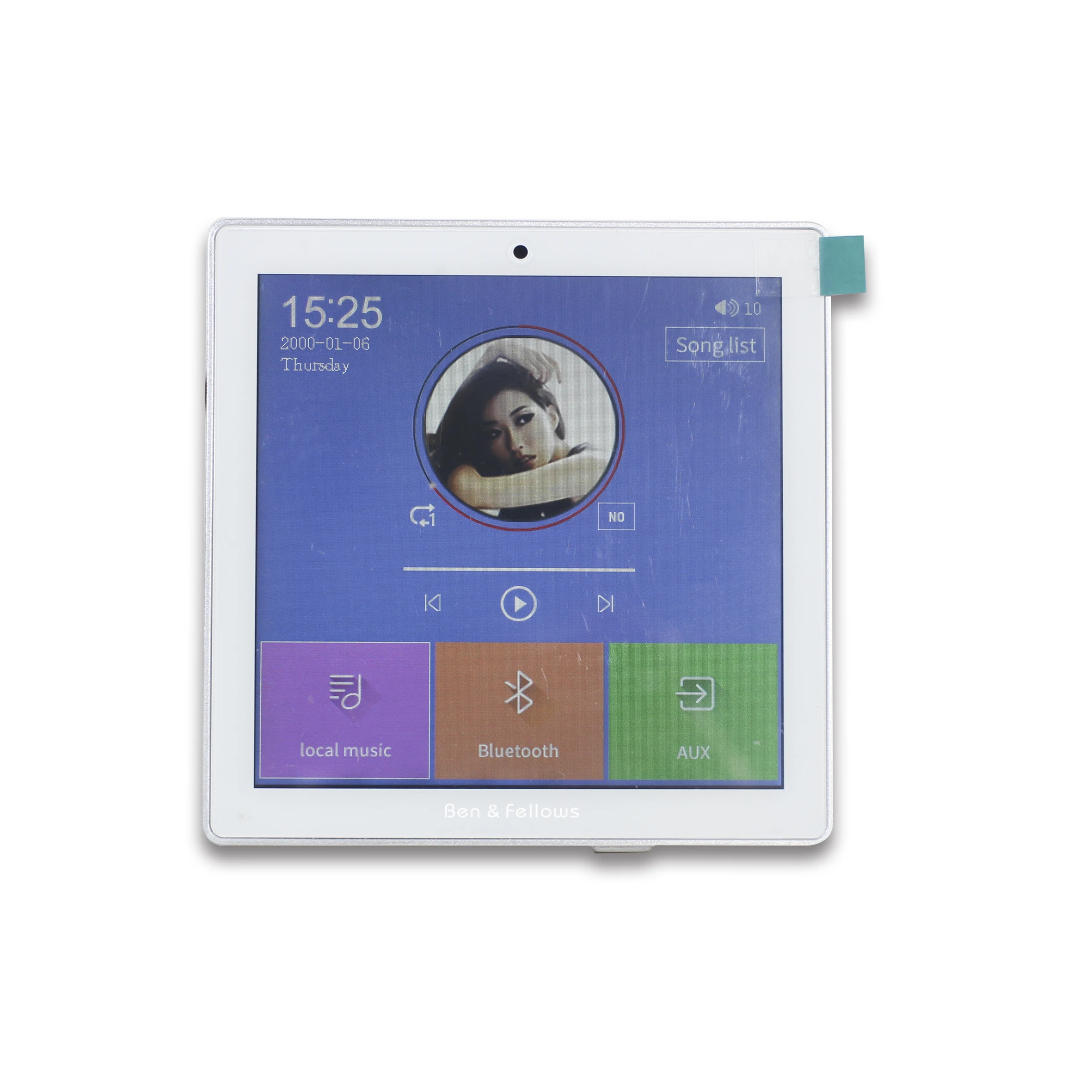 Настенный аудиоусилитель с сенсорным экраном и Bluetooth беспроводным пультом