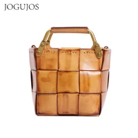 jogujos luxury design womens cow leather woven bag 2021 new small crossbody bags fashion composite handbag beach tote bolsas