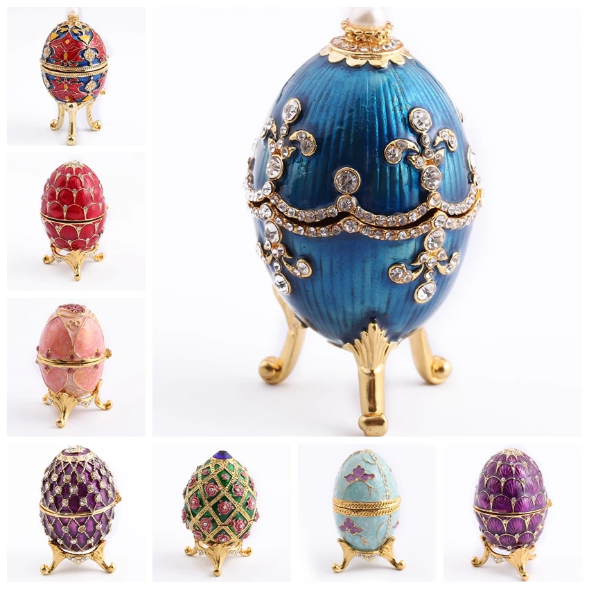 Синяя окрашенная шкатулка для ювелирных изделий металлические изделия