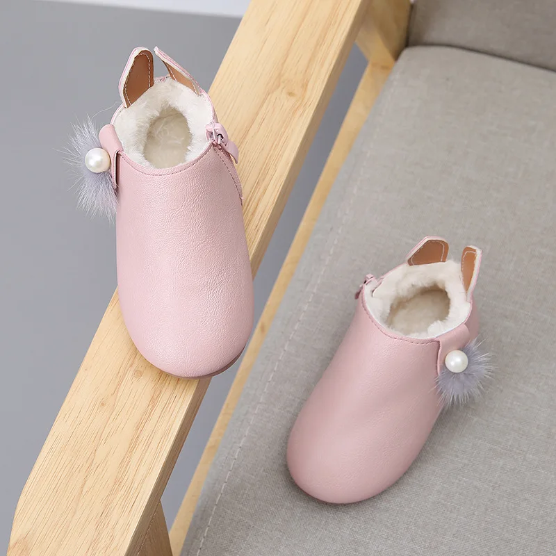 JUSTSL/сапоги для девочек с заячьими ушками Хлопковые ботинки Детские Сезон осень