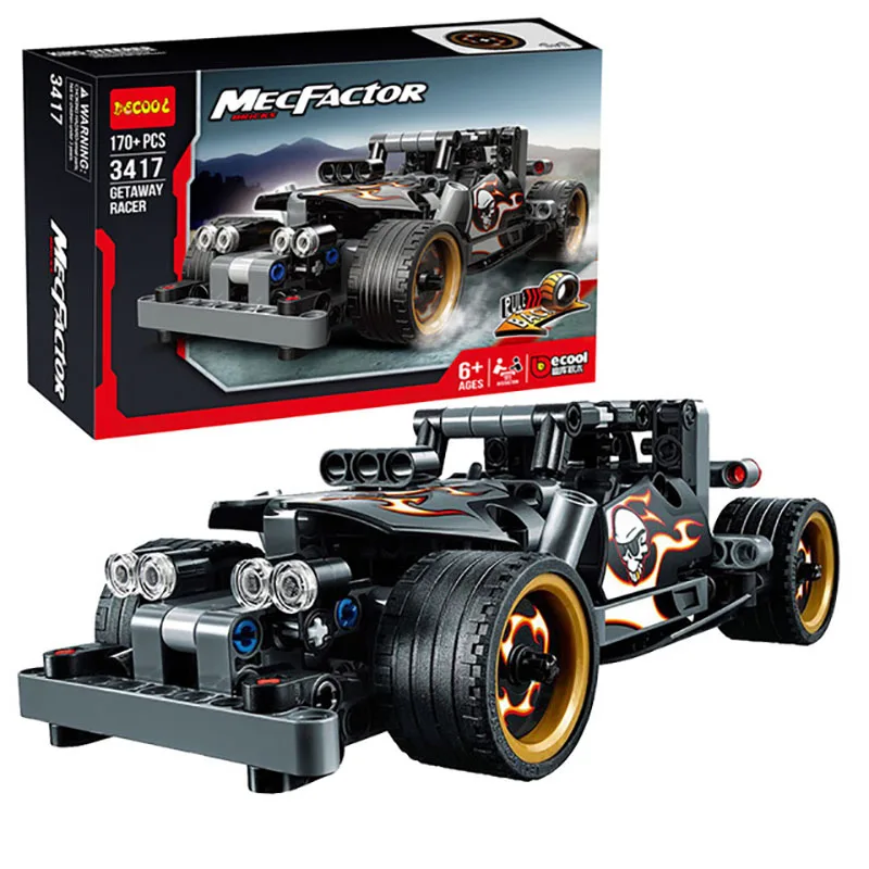 Decool Техника Тяги автомобиль гонщик MOC грузовик DIY строительные блоки Детские