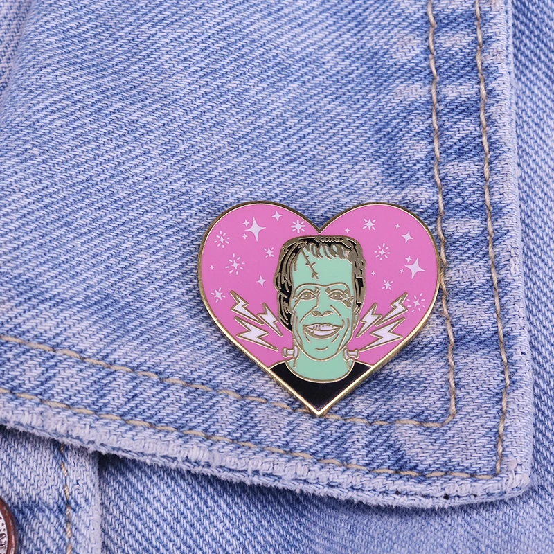 Жесткая эмалированная булавка Herman Munster булавки для лацканов с ужасом