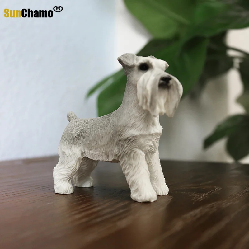 Миниатюрная модель Schnauzer с имитацией собаки предметы интерьера автомобиля