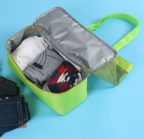 Сумка для обеда bolsa termica, сумки-холодильники для женщин, сумка для еды для пикника, сумка для еды, Термосумка lancheira escolar bolsas, двухслойная сумка - Цвет: Зеленый
