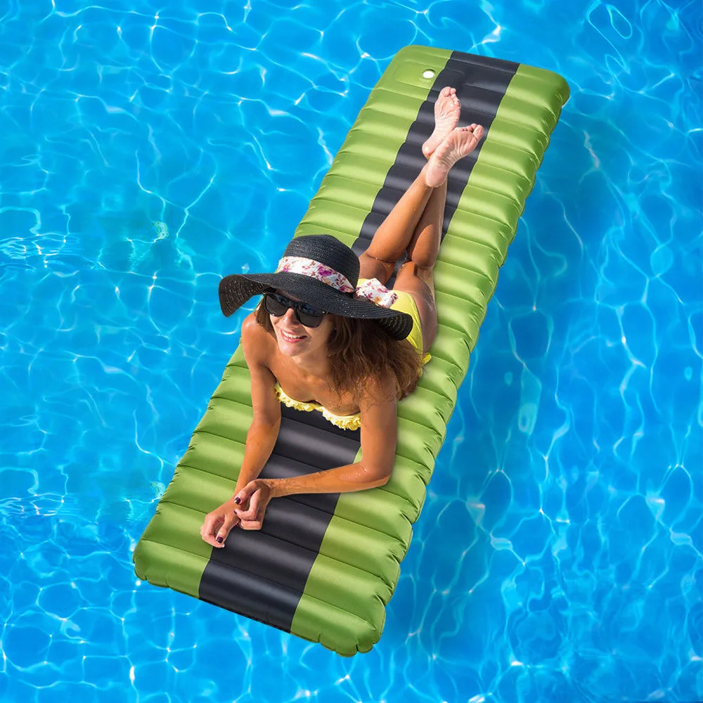 

Auto Inflatable Camping Mattress Outdoor Moisture-proof Bed Portable Travel Cushion Extrusion Inflatable Raft