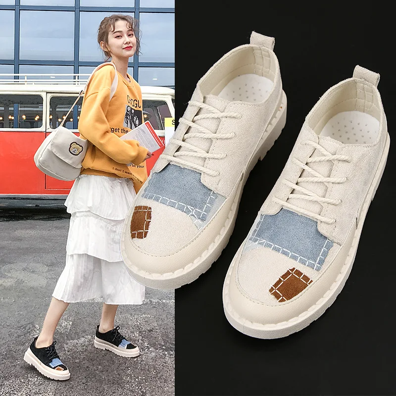 Холщовые туфли для женщин весна 2020 новинка Студенческая Повседневная обувь все в