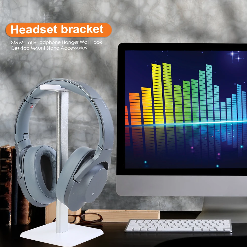 Универсальная настольная подставка для наушников алюминиевая