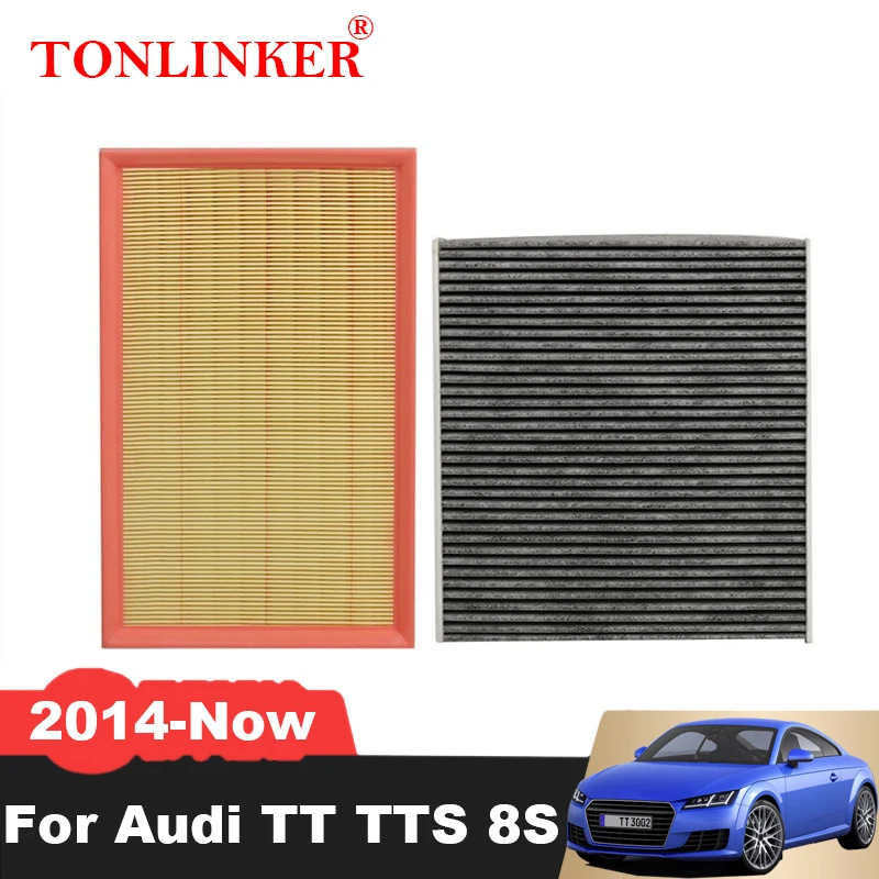 

TONLINKER Air Filter Cabin Filters For Audi TT 8S 1.8TFSI 2.0TDI 2.0TFSI TTS 2014 2015-2018 2019 2020 2021- 5QD129620B 5QD819653