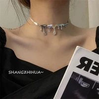 shangzhihua retro fashion contracted drops necklace exaggerated personality luxury women necklace collarbone chain jewelry gifts