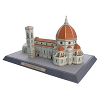 italy florence cathedral diy 3d paper model building kit cardboard art crafts child educational puzzle toys