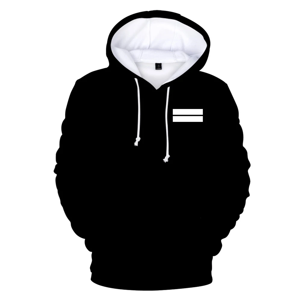Black And White Hoodie Men Women Stripe Fashion Hoodies Demon Slayer Autumn 3D Streetwear Popular Boys Hooded Sweatshirts | Мужская