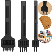 leathercraft kits 456mm spacing hole punches lacing stitching hand sewing thread tools diy leather round row punching tool d30