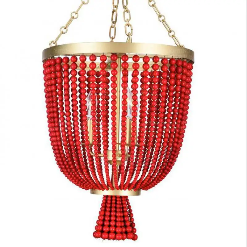 Красный Бирюзовый подвесной светильник золотой скандинавский домашний