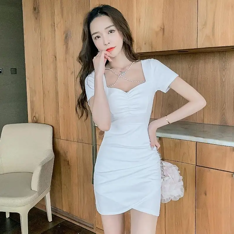 

2021 Summer party mini dress Fashion Dress V-Neck Short Sleeve Bodycon Slim Casual Bodycon Short skirt Women Sexy Dresses
