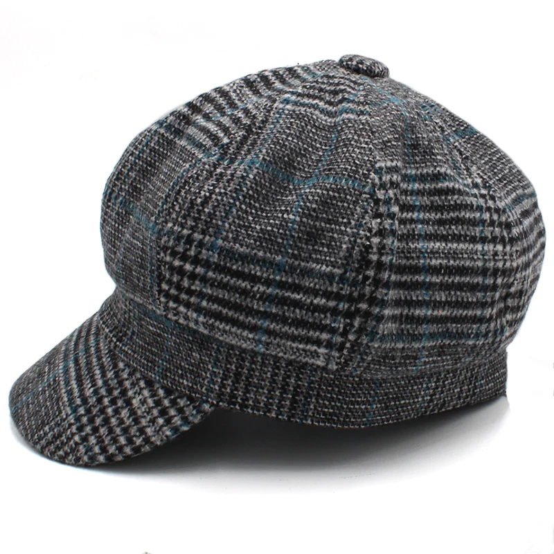 Кепки клетчатые для мужчин и женщин теплые зимние шапки в клетку путешествий