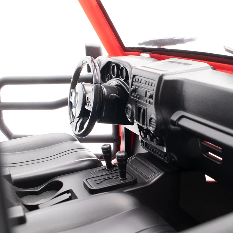 Volante de simulaci&oacute;n de ABS para coches teledirigidos, piezas interiores, modelo 1/10, 1 Juego-3