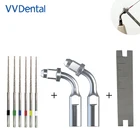 VVDental Ultrasonic эндодонтический наконечник с стоматологическим ключом и 6pcs Mix Size файлы совместимый SATELEC Woodpecker-DTE для эндоуборки