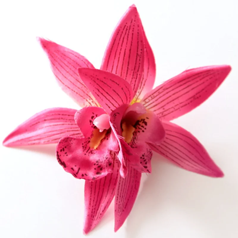 Популярные заколки для волос с имитацией двойного Cymbidium цветок орхидеи модная