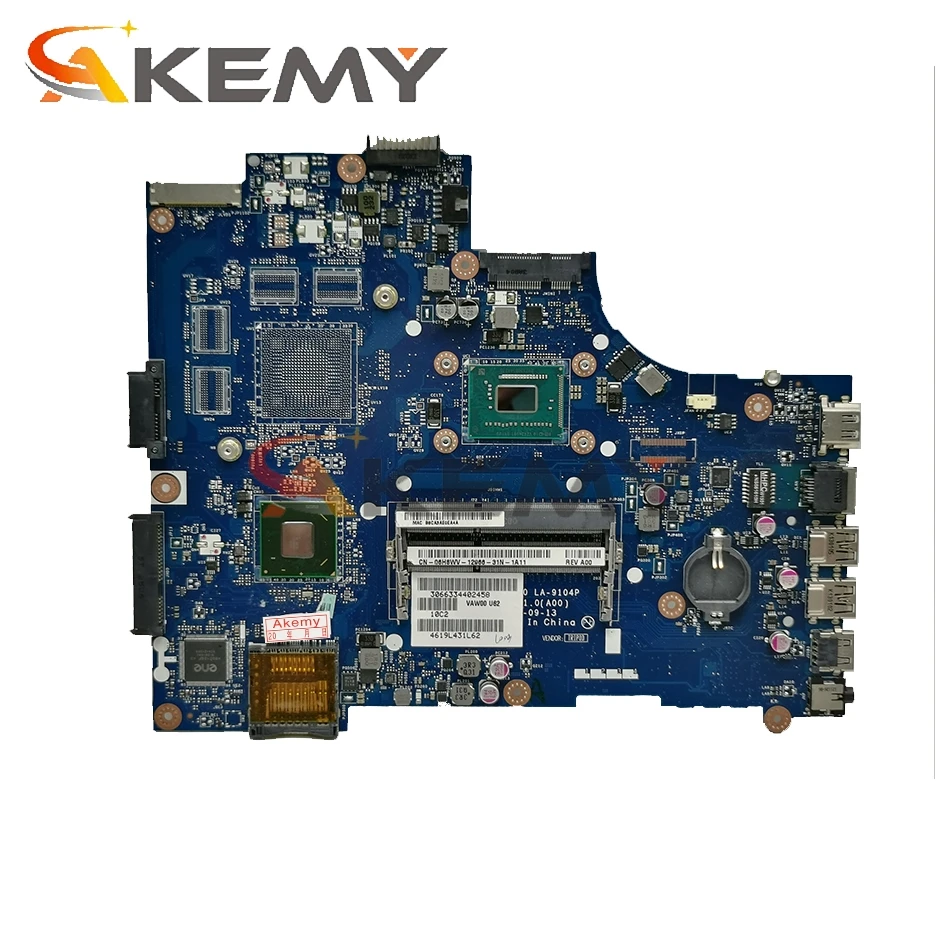 Akemy для Inspiron 3521 Материнская плата ноутбука 03H0VW 3H0VW LA-9104P DDR3 2127U тестирование |