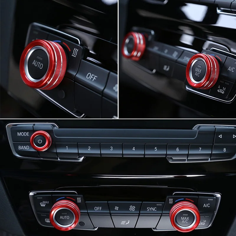 For BMW 1 2 3 4 Series X1 X2 F30 F47 F48 F36 Aluminium Center Air Condition A/C Control Switch Knob Decorate Ring Trim | Автомобили и